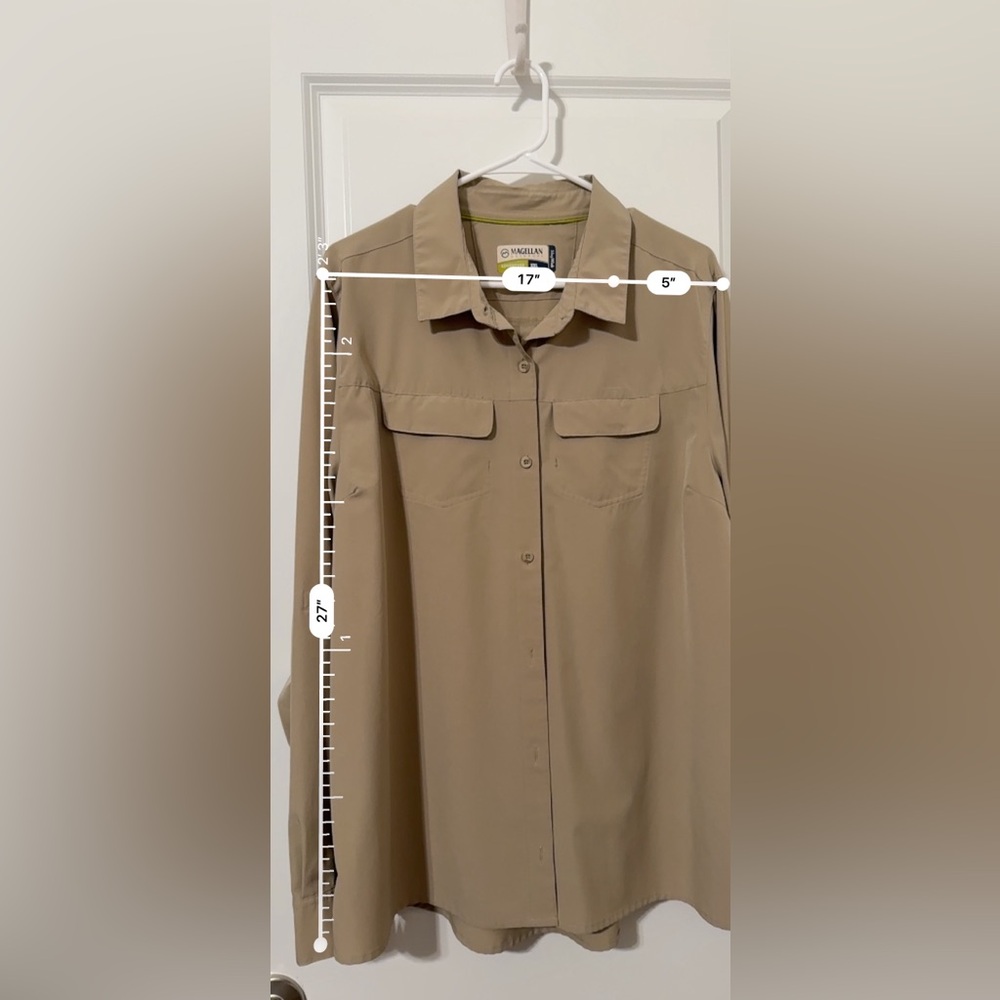 PTP 22.5” No-Fly-Zone Hiking Shirt XXL Khaki/Tan 🤎Insect Repellent Adventure - Picture 6 of 16